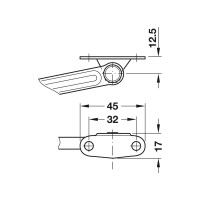 Механизм Hafele Free flap H 1.5, модель В, пластик серый 372.39.310