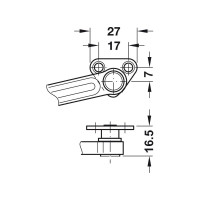 Механизм Hafele Free flap H 1.5, модель В, пластик серый 372.39.310