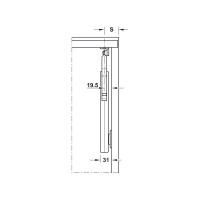 Механизм Hafele Free flap H 1.5, модель В, пластик серый 372.39.310