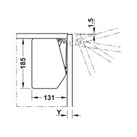 Механизм Hafele Free flap 3.15 модель D БЕЗ заглушек 372.91.410