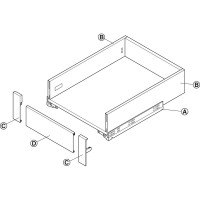 Панель внутреннего ящика Hafele Matrix box A серый, 1100 мм 552.31.609