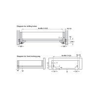 Направляющие Hafele Matrix runners UM A30 полного выдвижения, 16-19 мм, soft-close, 400 мм 433.10.540