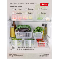 Комплект универсальных корзинок Phibo 280x135x123 мм, бесцветный, 2 шт. 43427800122