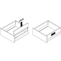 Комплект наращивания боковины Hafele Matrix box P серый, 450 мм 553.60.904