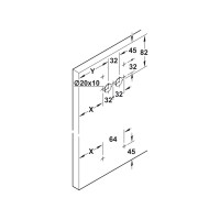 Комплект фурнитуры Hafele Slido F-Line41 50A 3 двери нижний профиль под панель 402.54.003