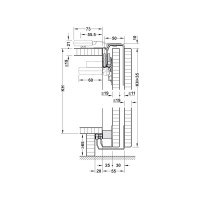Комплект фурнитуры Hafele Slido F-Line41 50A 3 двери нижний профиль под панель 402.54.003