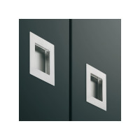 Мебельная ручка-раковина Hafele 50x50 под приклеивание, нержавеющая сталь матовая 152.52.040