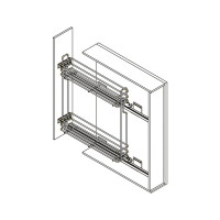 Бутылочница Hafele Cristal 150 мм, хром, правый монтаж 549.35.210