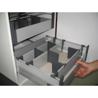 Комплект крепежа для фасада внутреннего ящика Hafele Matrix box S серый, H 199 мм 552.70.698