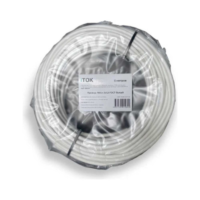 Провод iTOK ПВС 2x1,5 ГОСТ белый (5 метров) i-KPP-PVSN-215-5-W