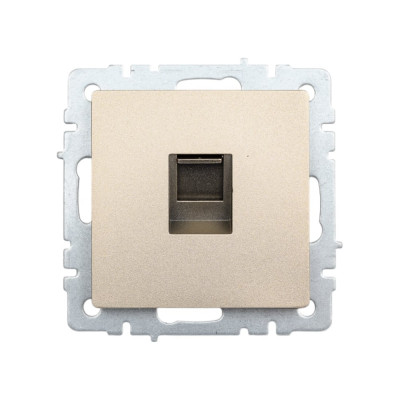 Компьютерная розетка rj45 IEK Brite рк10-брш категория 5e, шампань BR-K10-1-K37