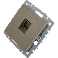 Компьютерная розетка rj45 IEK Brite рк10-брш категория 5e, шампань BR-K10-1-K37