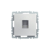 Компьютерная розетка rj45 IEK Brite рк10-бра категория 5e, алюминий BR-K10-1-K47