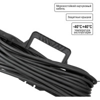 Силовой удлинитель-шнур на рамке TDM ELECTRIC каучук, КГ, IP44, штепс. гнездо с/з, 3700 Вт, 20м Народный SQ1307-0232