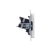 Компьютерная розетка rj45 IEK Brite рк10-бра категория 5e, алюминий BR-K10-1-K47
