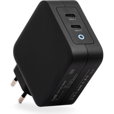TopOn Блок питания GaN 100W 2 Type-C PD, PPS, QC Черный TOP-GaN-100WB