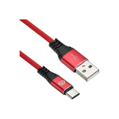 Кабель DIGMA TYPE-C-1.2M-BRAIDED-R USB (m)-USB Type-C (m), 1.2м, красный 1080442