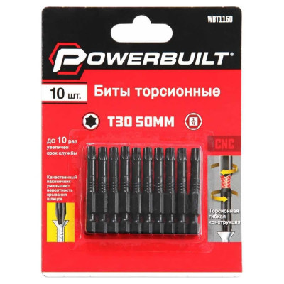 Торсионные биты TORGWIN TORX Powerbuilt WBT1160