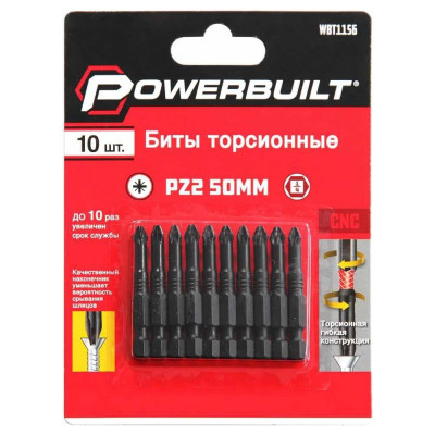 Торсионные биты TORGWIN Powerbuilt WBT1156