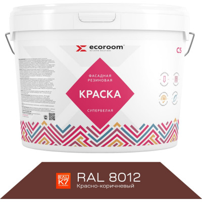 Фасадная резиновая краска ECOROOM Е-Кр-3383/8012