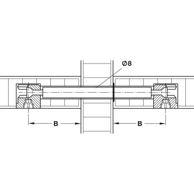 Hafele Болт Minifix, размер 8/2x34мм 262.28.106