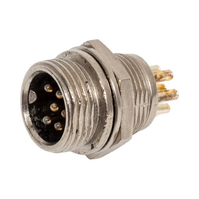 Разъем MIC12 6P штекер Pro Legend металл на корпус, PL2224