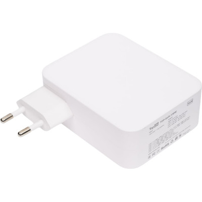Блок питания TopOn GaN 130W 3 Type-C PD, PPS, USB QC Белый TOP-GaN-130W