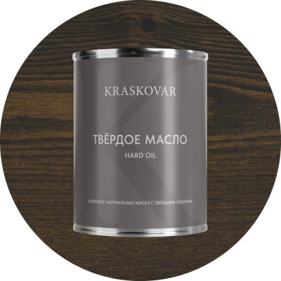 Масло твёрдое повышенной прочности Kraskovar Эбен 0,75л 1663