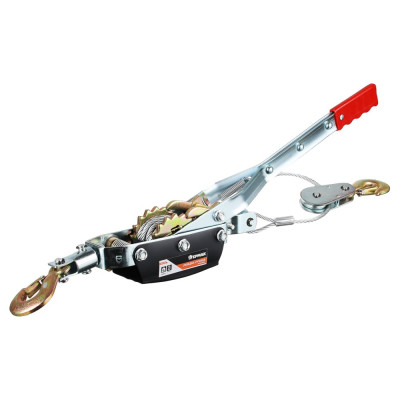 Ручная рычажная лебедка ЕРМАК 4т, длина троса 1,8м 737-014