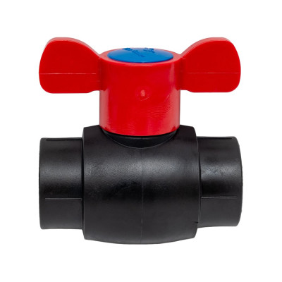 Шаровой кран Blue Ocean полипропиленовый (шар из ppsu) 25 бабочка UV-pro с защитой от ультрафиолета черный PPRF/BV/PPR/HW-2B(Bk)-25