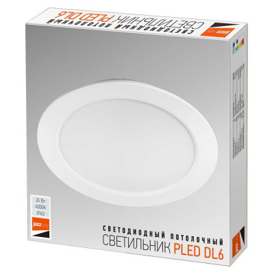 Светодиодный светильник Jazzway PLED DL6 WH Downlight 24Вт 4000К IP40 ДВО встраив. 5036383