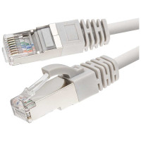 Патч-корд компьютерный экранированный FTP SUPRLAN 5e 4x2 26AWG (7x0.16mm) Cu LSZH серый 2м 10-0717