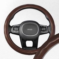 Оплетка SKYWAY Top-11 M коричневая, экокожа S01102499