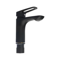 Смеситель для раковины СоюзКран керамический картридж 35 мм, черный, цинк SК02-M137 567-105