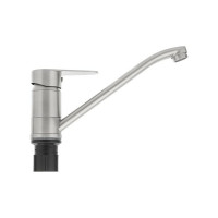 Смеситель для кухни СоюзКран низкий излив 25 см, керамический картридж 40 мм, нержавеющая сталь SS01-I134 567-097