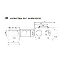 Держатель расточных резцов DOPPIO SINISTRO E8-40x32 Kintek E8-40X32