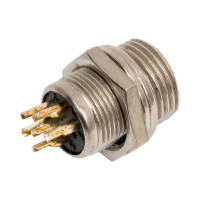 Разъем MIC12 6P штекер Pro Legend металл на корпус, PL2224