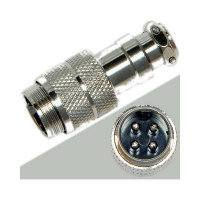 Разъем MIC16 4P штекер Pro Legend металл на кабель, PL2212