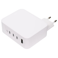 Блок питания TopOn GaN 130W 3 Type-C PD, PPS, USB QC Белый TOP-GaN-130W