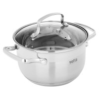 Кастрюля VETTA Берн 18x11 см, 2.6 л, со стеклянной крышкой, индукция 822-100
