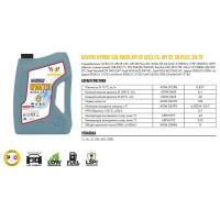 Моторное масло HAVENS Hybrid SAE 0W20 API SP ACEA C5, API SP, SN PLUS, SN/CF 1л HH0W20SP1