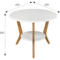 Журнальный стол Мебелик BeautyStyle 13 белый/бук 7833