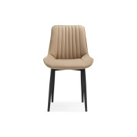 Стул на металлокаркасе Woodville седа бежевый/черный 502094