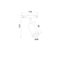 Трековый светильник Elektrostandard - slim magnetic r07 8w 4200k porte (черный) 85507/01 a061300