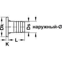 Запрессованная муфта Hafele оцинкованная M8/11x16 мм 031.01.980