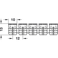 Распорная муфта Hafele нейлон M6x10/13мм 039.35.064