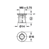 Корпусная стяжка Hafele 18мм, сталь, оцинкованная 262.88.904