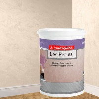 Декоративное покрытие L’impression Les perles 1 л, с эффектом блестящего перламутрового шелка, цвет 41070 розовый BDRYDWFL3S