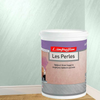 Декоративное покрытие L’impression Les perles 2.5 л, с эффектом блестящего перламутрового шелка, цвет 41095 голубой SUHCV586ZC