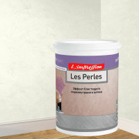 Декоративное покрытие L’impression Les perles 1 л, с эффектом блестящего перламутрового шелка, цвет белый JEU926BK9D